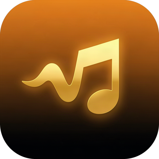 Singself app icon: a gold sound wave turning into a music note